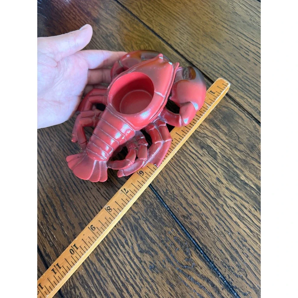 Yankee Candle Lobster Tea Light Holder Red Coastal beach Decor